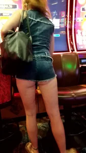 Ass cheeks out white girl