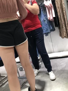 Hot Booty in Spandex Shorts and Sexy Legs Store Creepshot