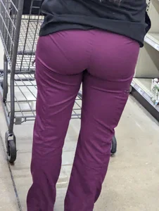 Green and purple tight pants