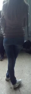 Tight blue jeans creepshots compilation