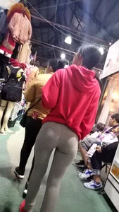 Latina in tight leggings…VPL