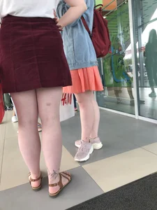 Pale Legs of a Chubby Girl in Sandals Mall Creepshots Gallery