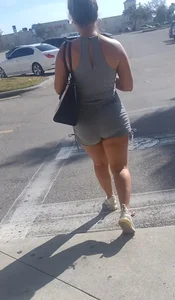 Fat, round ass Latina in tight dress
