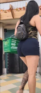 Sexy big butt tatted latina in sandals