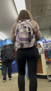Smiley College Girl In Black Leggings