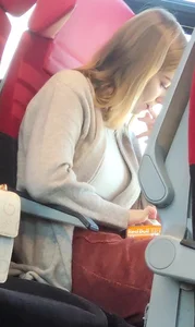 Hot sexy girl on train 2