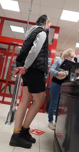 Chick in black shorts