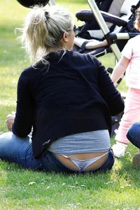 Bunch of girls with their thongs hanging out