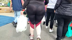 Milf with a tremendous hot ass in the market