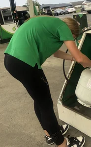 Cuties at the petro station