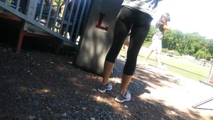 Hot Skinny Butt And Legs in Short Tights Street Creepshot