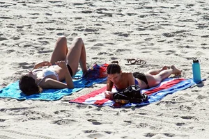 San Diego beach various sexy girls in bikinis