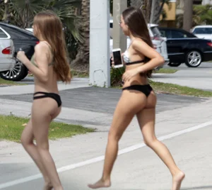 Florida hotties posing for the camera in their bikinis looking hot and beautiful