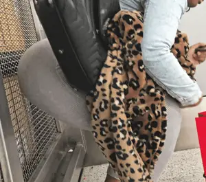 Ebony booty grey leggings Part 1 (GIF)(jiggle)(bending)