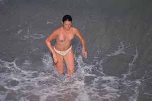 Verna topless beach girls out in the sun