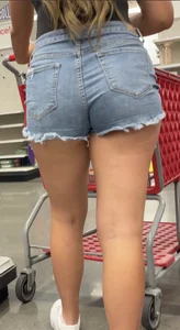 Cute Latina, and STACKED college girl w/ ass hanging out at Target