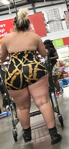 HOT Latina MILF showing off FAT ASS in revealing one-piece at grocery store
