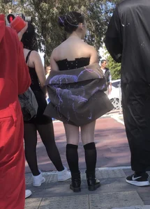 Carnival girls wearing pantyhose, spandex shorts, stockings, skirts and other outfits
