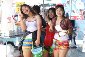 Water Festival girls in Thailand