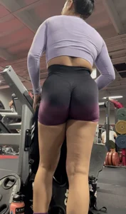 Nutbuster! Latina With Plump Ass In Gym Shorts  Not OC