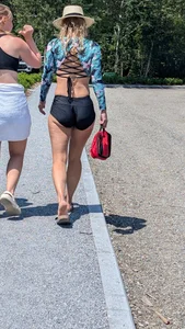 Very tight Girl in black bikini