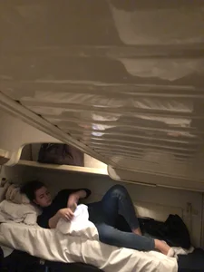 Hot Booty in Tight Jeans in the Train Sleeping Car - Girl Taking Off White Socks Candid Gallery