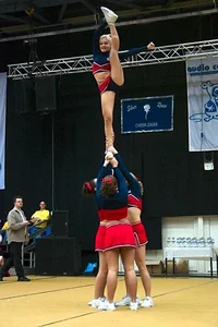 Candid cheerleaders