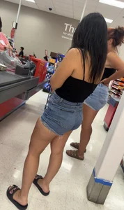 2 sexy women in tight shorts capped at target (OC)