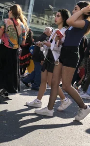 Carnival girls wearing pantyhose, spandex shorts, stockings, skirts and other outfits