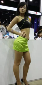 Perfectly Sexy Girl With Big Breast at an Expo