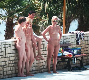 Nude beach and topless girls