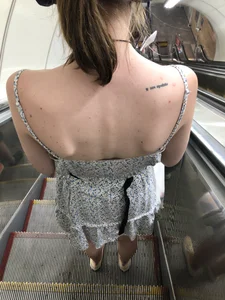 Sexy Masked Girl in a Dress Subway Creepshots Gallery - Slim Legs And Bony Back