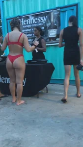 Party girls in bikinis, thongs and swimsuits