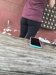 Coworker with a nice ass in leggings