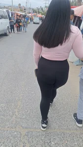 SECOND PART (OC) LATINA ASS IN BLACK LEGGINGS!