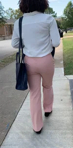 Even she can’t resist touching her own ass