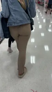 Hot Mom in Tan Ribbed Flares