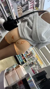Petite Perky College Latina Peach in Shorts w/GIFS
