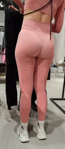 Fit Blonde in pink leggings (Slight VTL)