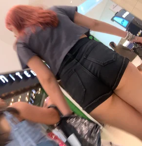 cute red hair latina shorts
