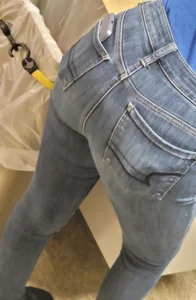 Blonde Coworker in tight jeans. Round 4