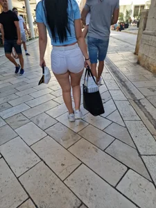 White jeans hotpants wirj vpl