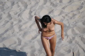 Verna topless beach girls out in the sun