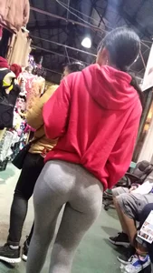 Latina in tight leggings…VPL