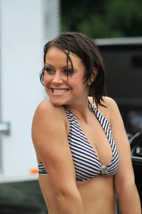 Various sexy girls at car washes in bikinis