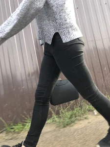 Blonde with Hot Booty and Legs in Tight Black Jeans Street Creepshot