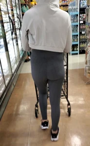 Tight ass in grey tiktok spandex
