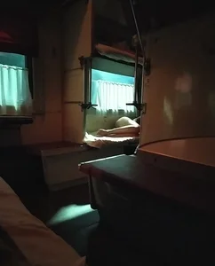 Hot Candid Girl’s Legs in the Train Sleeping Car Creepshot