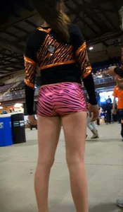 Hot Booty and Legs in Pink Mini Shorts Creepshots