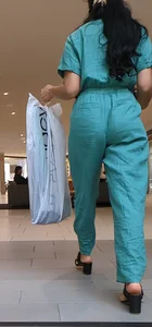 Mall Baddie in Jumpsuit Walking Up The Stairs